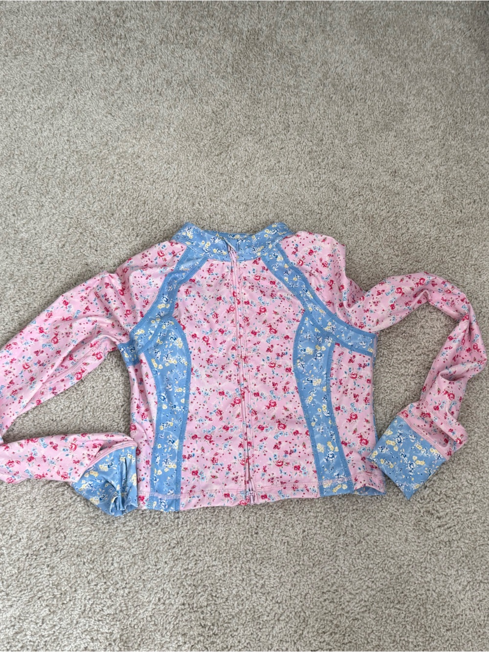 Love shack fancy Windsor Petal print mix pink and blue size xsmall jacket